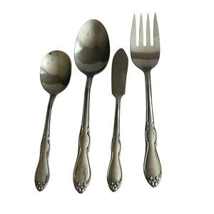 Oneida Homestead Stainless 4 Piece Hostess Serving Set Simeon L George H Rogers